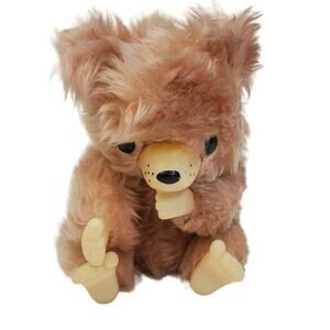 5" Fuzzy Stuffed Animal Vinyl Face Sucking Thumb Atlantic City New Jersey